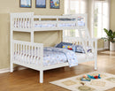 White Mission Twin over Full Bunk Bed 5204