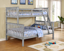 Gray Mission Twin over Full Bunk Bed 5206