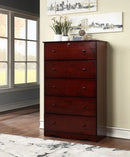 Mahogany 5 Jumbo Drawer Chest 522