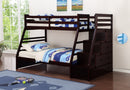 Java Twin over Full Bunk Bed with Storage Stairs 5233