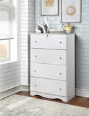 White 4 Jumbo Drawer Chest 541