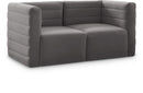 Quincy Grey Velvet Modular Sofa