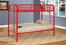 Red Metal Twin over Twin Bunk Bed 5902