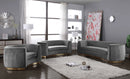 Julian Grey Velvet Loveseat