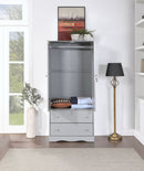 Grey 2-Door Wardrobe with Mirror 616