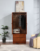 Mocha 2-Door Wardrobe with Mirror 617