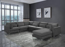 Julia Grey Velvet Modular Sectional (7 Boxes)