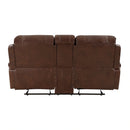 Newnan Double Glider Reclining Love Seat with Center Console, Receptacles and USB Ports