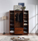 Mocha 4-Door Wardrobe with Mirrors 647