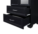 Black 2-Door 2-Drawer Wardrobe with Mirror 710