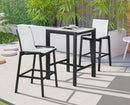 Nizuc White manufactured wood Outdoor Patio Aluminum Square Bar Table