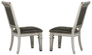 Bevelle Side Chair in Silver (Set of 2) 1958S