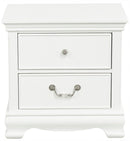 Lucida 2 Drawer Nightstand in White 2039W-4