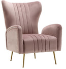 Opera Pink Velvet Accent Chair