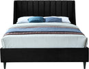 Eva Black Velvet King Bed