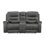 Sofá biplaza reclinable Oberon con consola central