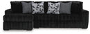 Midnight-Madness Sectional with Chaise