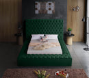 Bliss Green Velvet Queen Bed (3 Boxes)