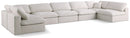 Plush Cream Velvet Standard Cloud Modular Sectional
