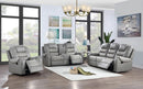 Two-Tone Gray Reclining Sofa Set 9507