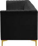 Alina Black Velvet Modular Sofa