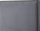 Harlie Grey Velvet Full Bed
