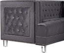 Lucas Grey Velvet Chair