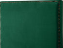 Harlie Green Velvet King Bed
