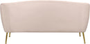 Tori Pink Velvet Loveseat