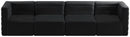 Quincy Black Velvet Modular Sofa