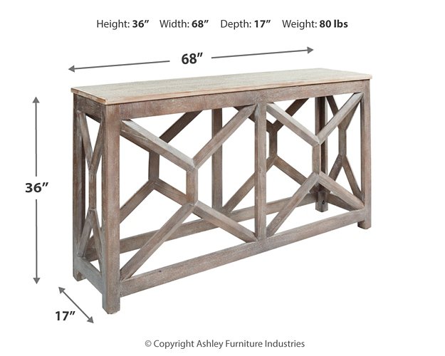 Lanzburg Sofa/Console Table