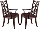Acme Keenan Dining Arm Chairs (Set of 2) in Dark Walnut 60258