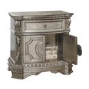 Northville Antique Silver Nightstand (WOOD TOP)