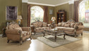 Ragenardus Fabric & Vintage Oak Sofa w/5 Pillows