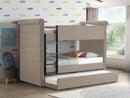 Romana II Beige Fabric Bunk Bed & Trundle (Twin/Twin)