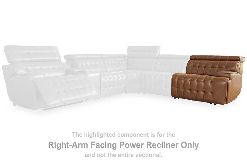 Temmpton Power Reclining Sectional Loveseat with Console