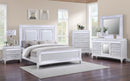 5-Piece Pearl White King Bedroom Set with LED Lights