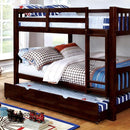 Cameron Dark Walnut, White & Gray Full/Full Bunk Bed