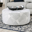 CHANCERY Ottoman, Gray/Navy