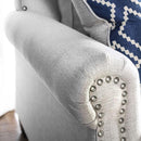 Giovanni Beige/Blue Love Seat