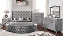 SANSOM E.King & Queen Bed, Black, Blue, & Grey