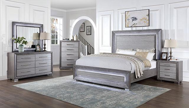 RAIDEN E.King Bed, Gray