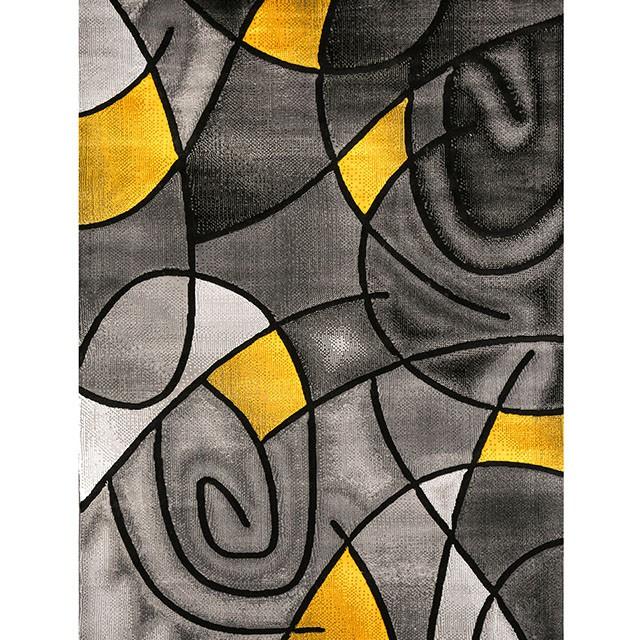 Sivas Charcoal Yellow 8' X 10' Area Rug