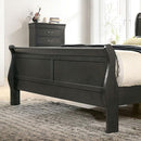 Louis Philippe E.King Bed Black, Cherry, & Gray