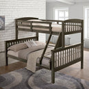 Brookings Twin/Full Bunk Bed White, Brown & Black