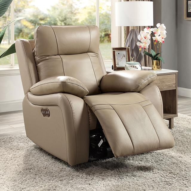 GASPE Power Recliner, Light Brown image