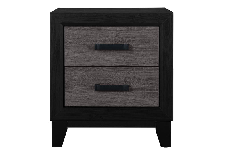 LISBON GREY AND BLACK NIGHTSTAND image