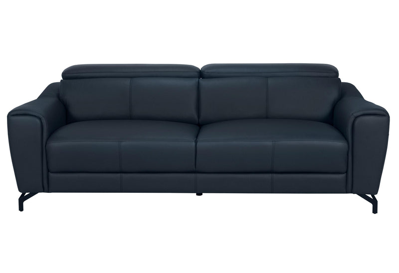 U6008 NAVY BLUE LEATHER SOFA image