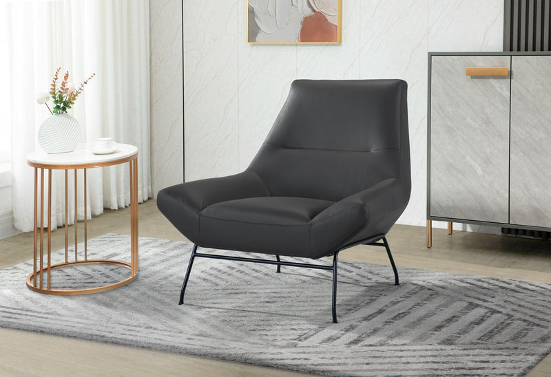 U8949 DARK GREY LEATHER ACCENT CHAIR image