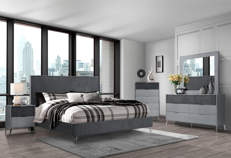 ENZO DARK GREY KING BED GROUP image